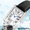 Fashion Couple Watches Casual Quartz Wristwatch 30M Waterproof Leather Watch Clock. 