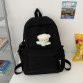 ins style Japanese soft girl schoolbag women's Korean version solid color versatile girl backpack for junior high school students and high school students.
