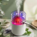 Portable Mini Humidifier with LED Night Light – Quiet USB Ultrasonic Cool Mist Diffuser for Car, Office Desk, and Travel- Ultra-Realistic Crystal Design.