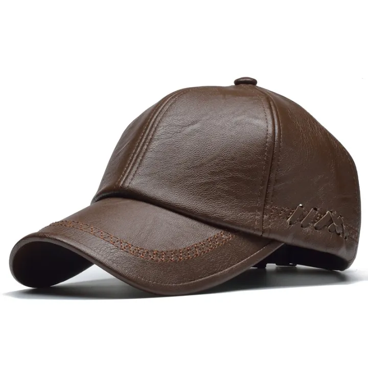 Leather%20Cap%20for%20Men%20Solid%20Winter%20Pu%20Leather%20Baseball%20Caps%20Snapback%20Hat%20Bone%20Masculino%20Fitted%20Hats%20-%20Image%202