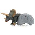 NYT Remote Walking Dinosaur Triceratops Toy Model Eyes Light Up Sound Kids Gift -. 