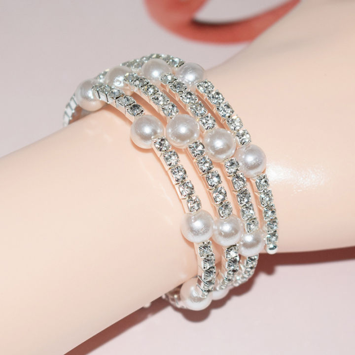 Elegant%20Crystal%20Imitation%20Pearl%20Bracelet%20Multilayer%20Stretchable%20Pearl%20Bracelet%20Pearl%20Bracelet%20for%20Women%20Bridal%20Jewelry%20Gift%20-%20Image%203