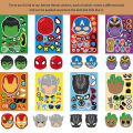 Kawaii Puzzle Stickers DIY Spider-Man Iron Man Hulk Cartoon Anime Luggage Notebook Skateboard Decals Decoration Kids Toys Gifts. 