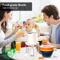Food Processor, 4 Bowls 2 Blades Electric Grinder Chopper,  Baby Food Processor, Cordless Food Fruit Vegetable Blender. 