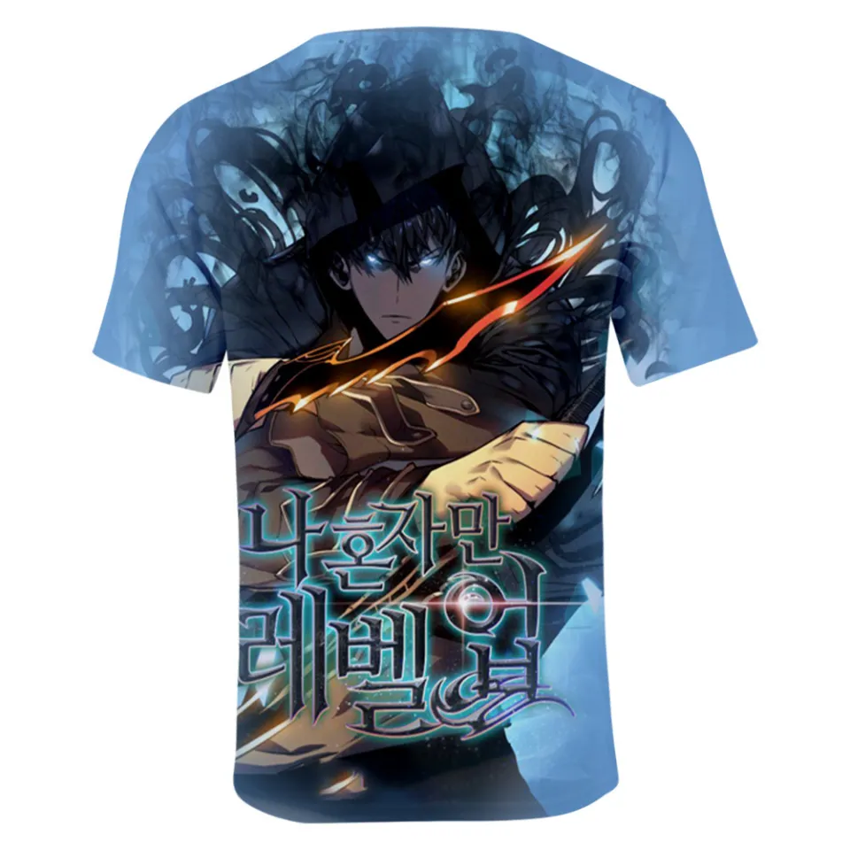 T-shirt Anime Solo Leveling 3D – Unisexe, Streetwear, Manches Courtes En Coton/polyester
