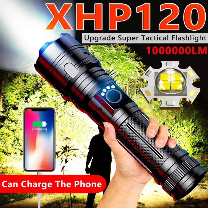 Lampe Torche LED Ultra Puissante 1000000LM – Rechargeable – Étanche