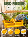 Pet Bowl Birds Hanging Food Water Bowl Parrots Feeder for Cages Small Pet. 