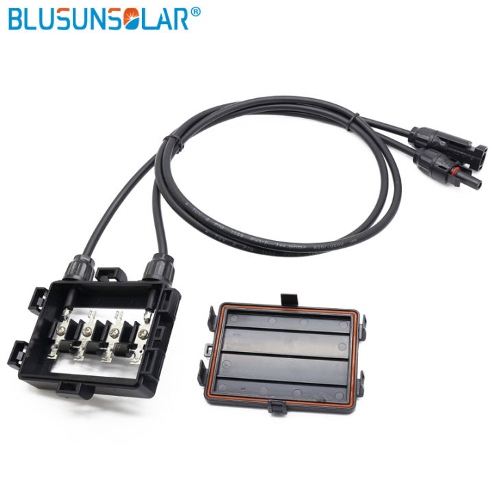 Waterproof Ip65 4 Rails Pv Solar Junction Box For Solar Panel With 4.0mm2 Cable And 4 Diodes Pv-Bn022