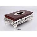 classical luxury European-style classical luxury high-end tissue box gold-plated pumping tray gift tissue holder.