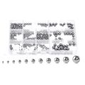 520Pcs Precision Steel Ball Bearings ,2-8mm Balls Magnetic Loose Bicycle Bearing Balls Assortment Kit - silver. 