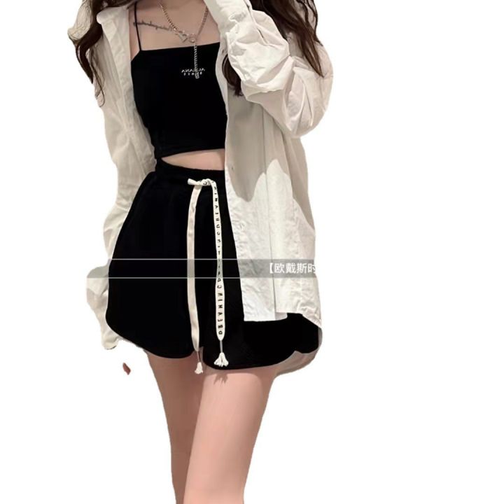 2022Puff%20Women's%20Team%20Shorts%20Summer%20New%20Fashion%20Hot%20Pants%20Puff%20Fabric%20Slimming%20Elastic%20Waist%20Casual%20Outdoor%20-%20Image%205