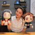 20cm Japan Anime Demon Slayer Doll Kimetsu No Yaiba Kamado Tanjirou Nezuko Zenitsu Kyoujurou Figurine Plush Kids Toy Gift. 