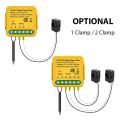 Tuya WiFi Smart Home Energy Monitor 2.4GHZ Smart Energy Meter Single Phase Consumption Monitor with 2 Clamp-02#.