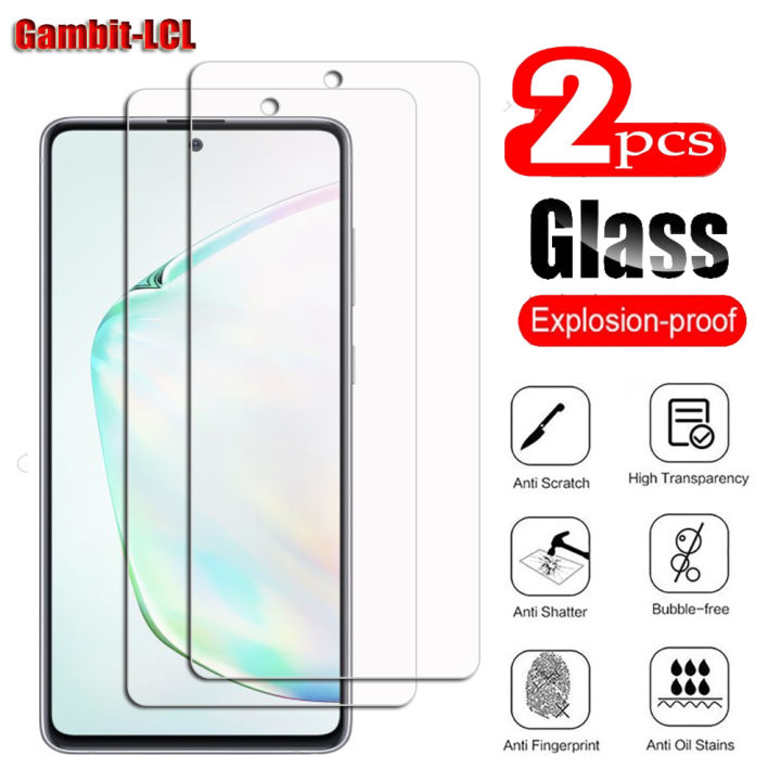 Phone Screen Protector 770F Hand 6.7 N0 Lite Note1 Galaxy Tempered Glass, 2 Original Warranties for Samsung ote 10Lite N