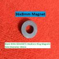 36x8mm Black RING MAGNETS 36x8mm Ring Magnets Hole Diameter 18mm  Multipurpose Permanent Round Ring Magnet Permanent Magnet. 