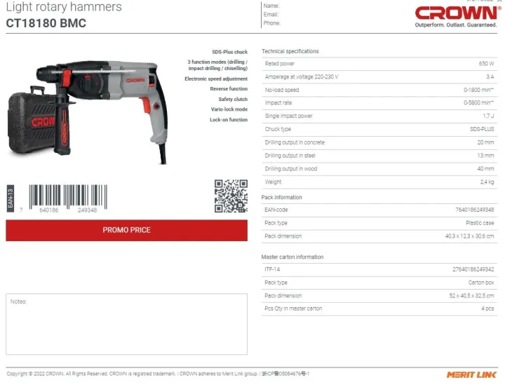CROWN%20Rotary%20Hammer%20SDS-Plus%20600W,%20Drilling%20output:%2020%20mm,%20impact%20power:%201.7J,%20Impact%20rate:%200-5800%20per%20min,%20with%203%20pcs%20drill%20bits,%20Model:%20CT18180%20-%20Image%203