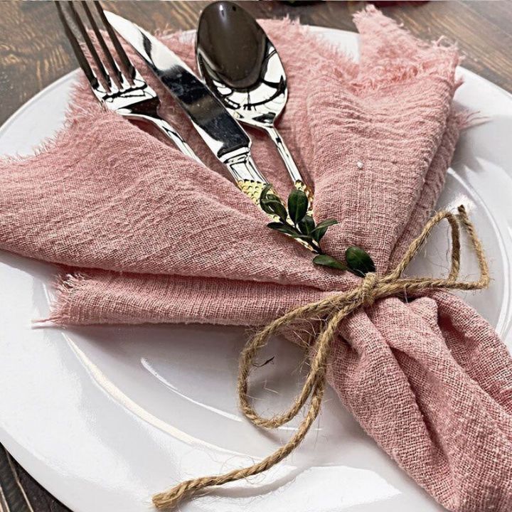 10pcs%20Cloth%20Napkin%20(17x17'')%20Serving%20Table%20Decor%20Dinner%20Towel%20for%20Kitchen%20Plates%20Mat%20Wedding%20Decoration%20Party%20Linen%20Fabric%20Gauze%20-%20Image%203
