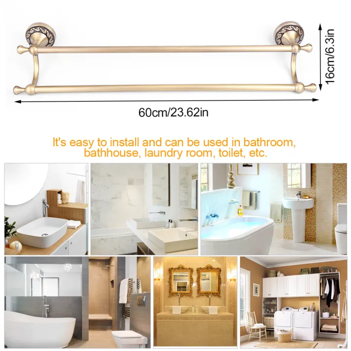 Vintage%20Bath%20Towel%20Rack%20Washcloth%20Holder%20Double%20Bar%20Type%20Bathroom%20Washroom%20Accessory%20-%20Image%207