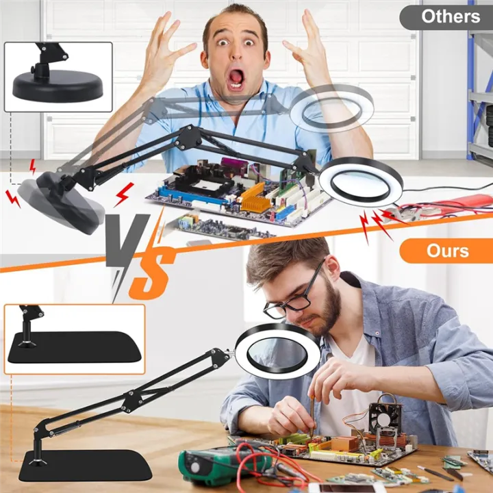 10X%20Magnifying%20Glass%20With%20Light%20And%20Stand,%20LED%20Desk%20Magnifier%20-%20Image%203