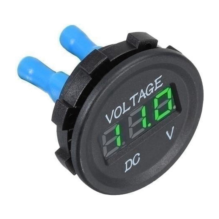 2X DC 12V LED Panel Digital Voltage Meter Display Voltmeter for Boat Marine Vehicle Motorcycle Truck ATV UTV Green