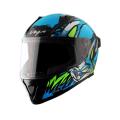 Vega Bolt Bunny Black Neon Blue Helmet. 