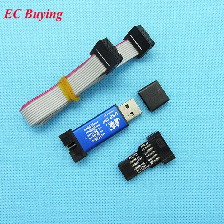 【happy one】set USBASP+10Pin to 6Pin Adapter USBASP AVR Programmer USB ...