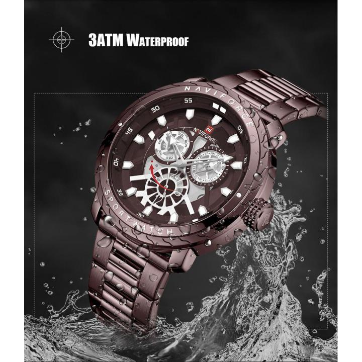 Naviforce Nf9158 Stainless Steel Watch For Men - ঘড়ি