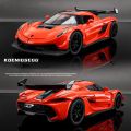【In-Demand Item】 1:32 Koenigsegg Jesko Supercar Alloy Die Cast Car Model Sound and Light Pull Back Children's Collectibles Birthday gift. 