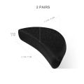 Healifty 2 Pairs Sponge Toe Plug Foot Brace Shoe Filler Unisex Shoe Inserts To Make Big Shoes Fit One Size (Black). 