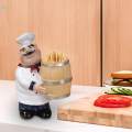Chef Decor Statue Sculpture for Kitchen Decorations Shop Tabletop.