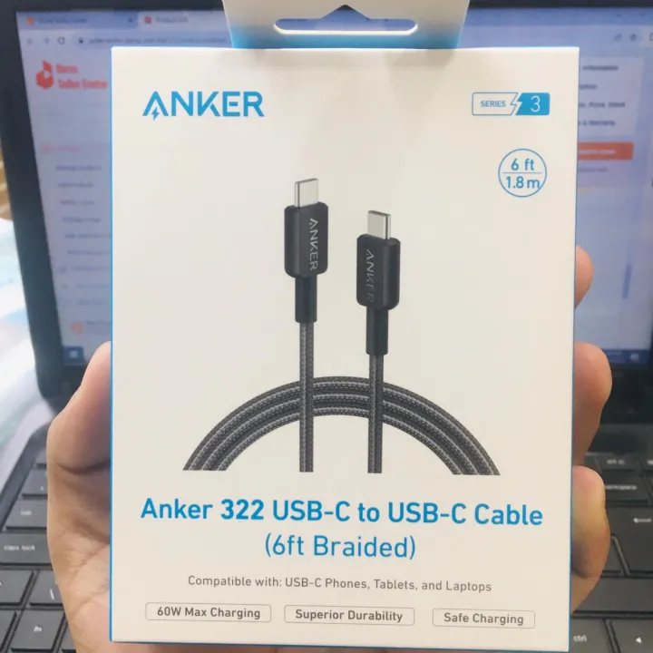 Anker%20PowerLine%20III%20USB-C%20to%20USB-C%2060W%20Max%20Cable%20(6ft)%20-%20Image%202
