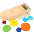 Wooden Sorting Stacking Toys For Boy Girl Educational Geometric Stacker New. 