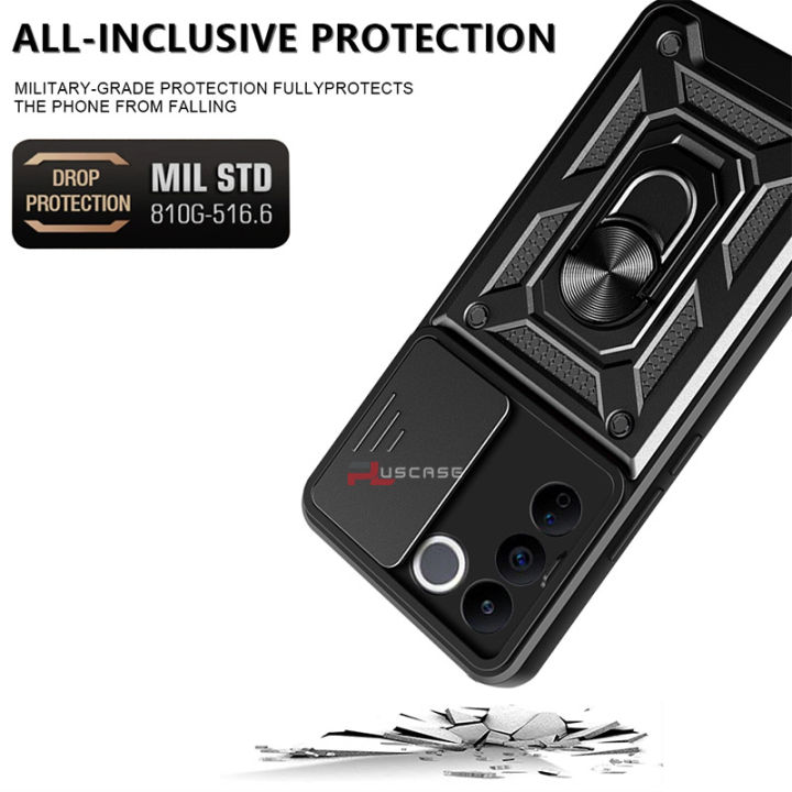 PlusCase%20for%20Vivo%C2%A0V27e%20Phone%20Casing%20Slide%20Lens%20Armor%20Case%20Shockproof%20Stand%20Holder%20Camera%20Protect%20Back%20Cover%20-%20Image%202