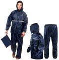 Rain Coats for Men Waterproof Jacket and Pant with Bag blue.