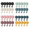 10pcs Mini Self Adhesive Wall Hooks Strong Bearing Bathroom Door Kitchen Household Towel Hanging Key Holder Plastic Hanger. 