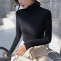 Women's Turtleneck Sweater Slim Fit Autumn and Winter 2023 New Internet Celebrity Solid Color Inner Wear Long-Sleeved Bottoming Sweater Top. 