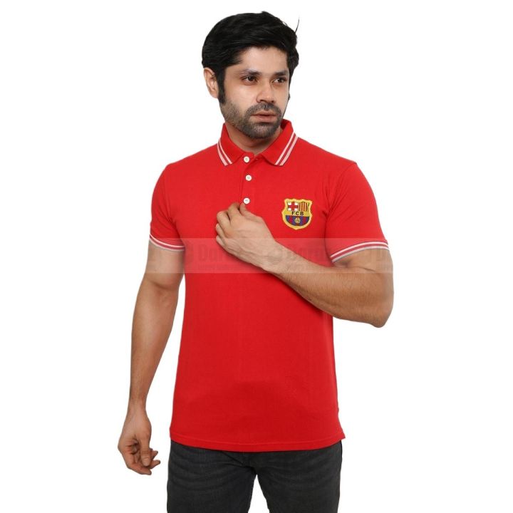 Red colour polo shirt for men | Premium polo shirt for men new 2024 brand | Barcelona polo shirt