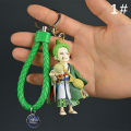 Action One Piece Keychain 3D PVC Luffy Zoro Sanji Figure Model Toys Bag Pendant One Piec Anime Figure Key Finder For Fans.