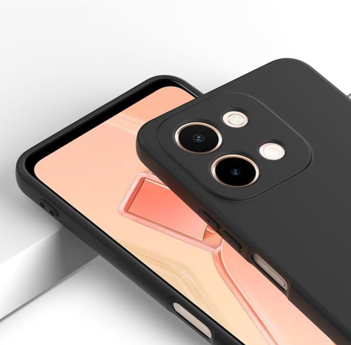 Vivo%20Y28%204G%20Black%20Soft%20Liquid%20Silicone%20Flexible%20Case%20-%20Phone%20Back%20Cover%20-%20Image%204