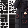 Self Adhesive  Waterproof Black Patches for Clothes Down Jackets Pants Hole Repair patch Washable Apparel Sewing Fabric Sticker. 