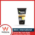 Garnier Men Turbo Bright Anti Pollution Double Action Face Wash 50g / 100g.