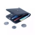 Sky Black color Artificial leather wallet for men.