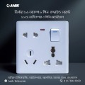 Electrical multi socket, wall sockets/multi 8 pin plug socket with switch.