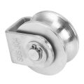 2Pcs 2 Inch Roller Wheel Bearings U Groove Pulley Wheels Heavy Duty Grooved Wheel for Material Handling and Moving. 