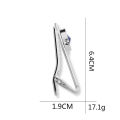 European and American fashion trend men Blue Stone Silver Metal tie clip. 