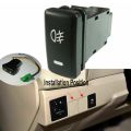 4-Pole 12V Push Button Switch with LED Background Indicator Lights for Fog Lights DRL LED Light Bar(33x22mm).