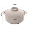 GC Wheat Straw Household Bowl Anti-scalding Anti-overflow Bowl With Lid Tableware For Food Soup Salad Noodles. 