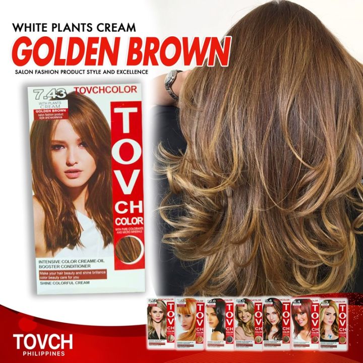Tov Ch Hair Color Cream Golden Brown 7.43