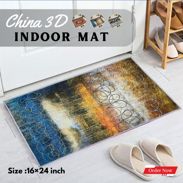 China%203D%20Door%20Mat%20Paposh%20Doormat%20Water%20Absorbent%20Floor%20mat%2016%20*%2024%20inch%20anti%20slip%20mat%20Red%20,%20Blue%20,%20Black%20,%20White%20Indoor%20mat%20Room%20mat%20Rugs%20carpet%20-%20Image%203