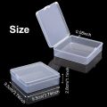 16 Pack Small Containers Clear Plastic Boxes Beads Storage Organizers with Hinged Lids for Small Items, Jewelry, Crafts. 